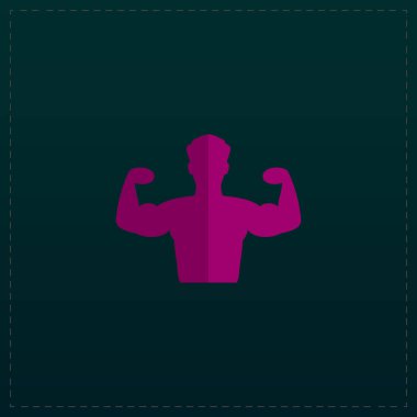 Vücut geliştirmeci Fitness modeli simgesini