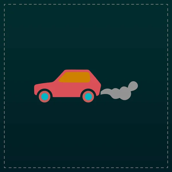 Auto stößt Kohlendioxid aus — Stockvektor