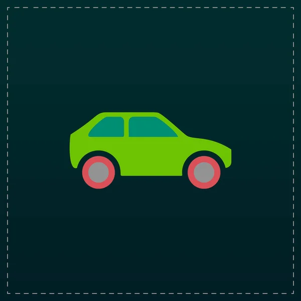 Auto platte pictogram — Stockvector
