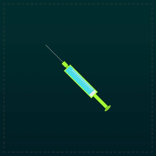 Syringe - Flat icon isolated. Vector — Stock Vector