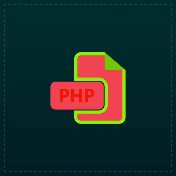PHP símbolo de extensión de archivo de computadora . — Vector de stock