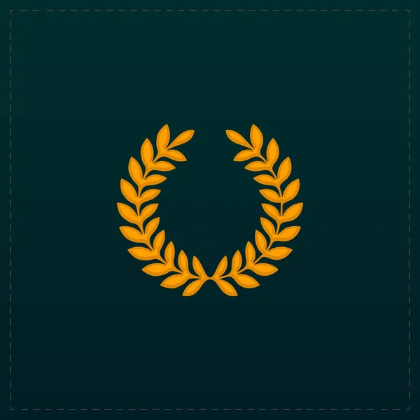 Wreath flat icon — Stock Vector