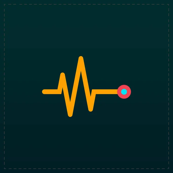 Linea di vita - Battito cardiaco, cardiogramma . — Vettoriale Stock