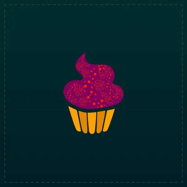 Vector cupcake icono — Vector de stock