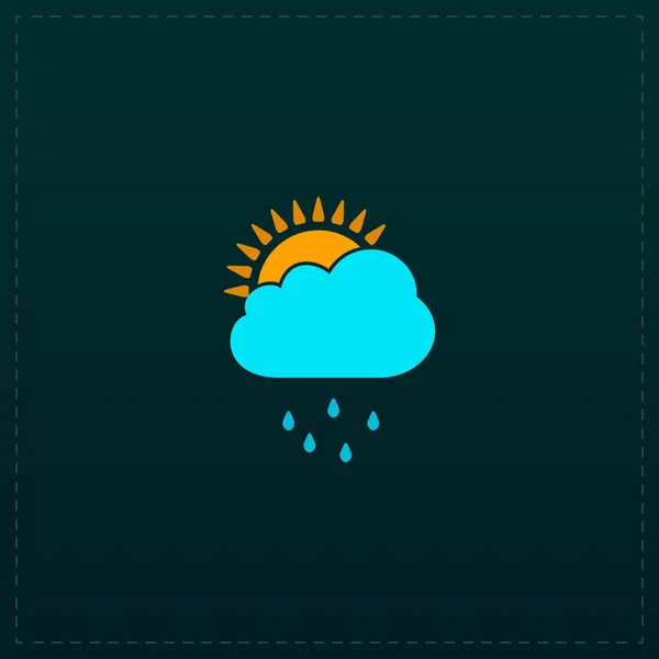 Rainy season flat icon — Stock Vector