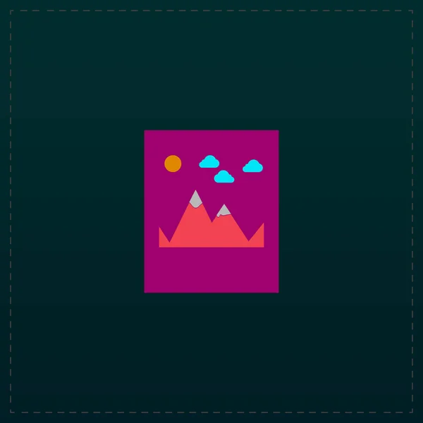 Icono de montaña vector ilustración — Vector de stock