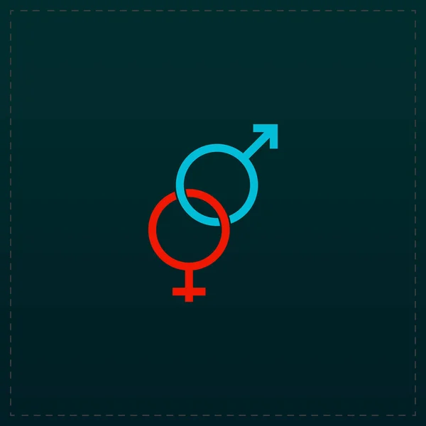 Смешанный мужской и женский секс-символ — стоковый вектор