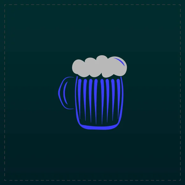 Vaso de cerveza con espuma — Vector de stock