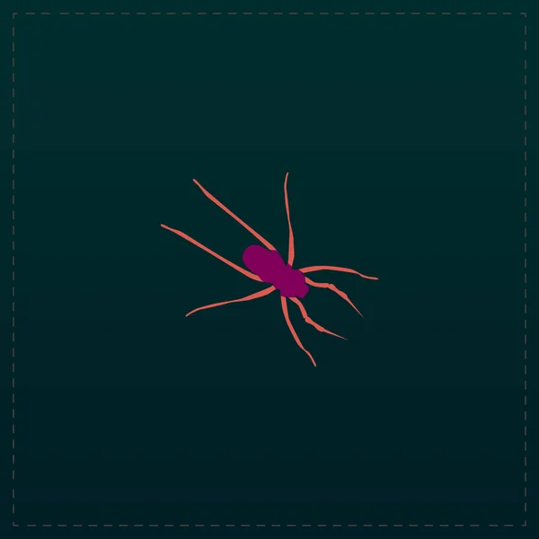 Icono plano araña — Vector de stock