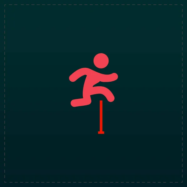 Männerfigur springt über Hindernisse Stockillustration