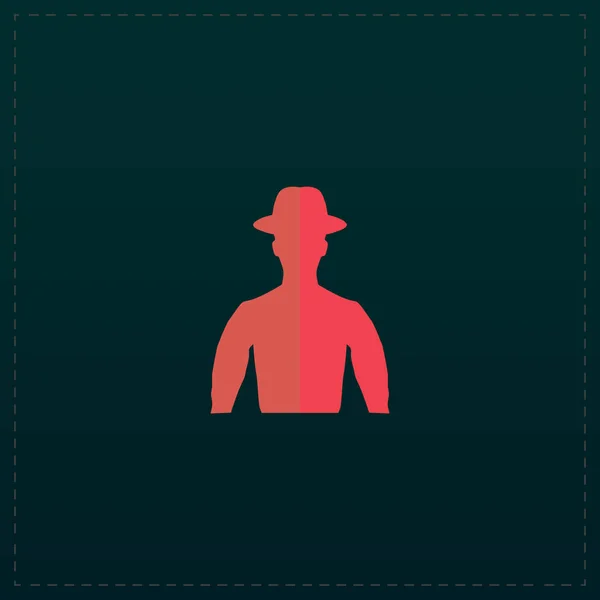 Man on hat avatar — Stock Vector
