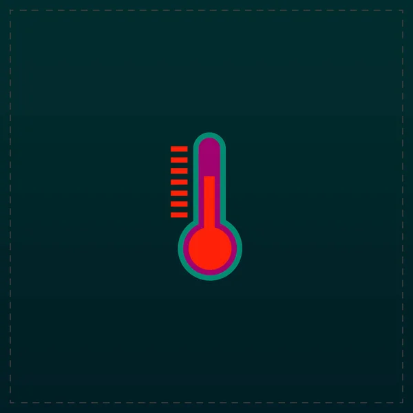 Thermomètre icône plate — Image vectorielle