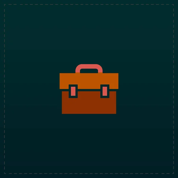 Briefcase Platte pictogram — Stockvector