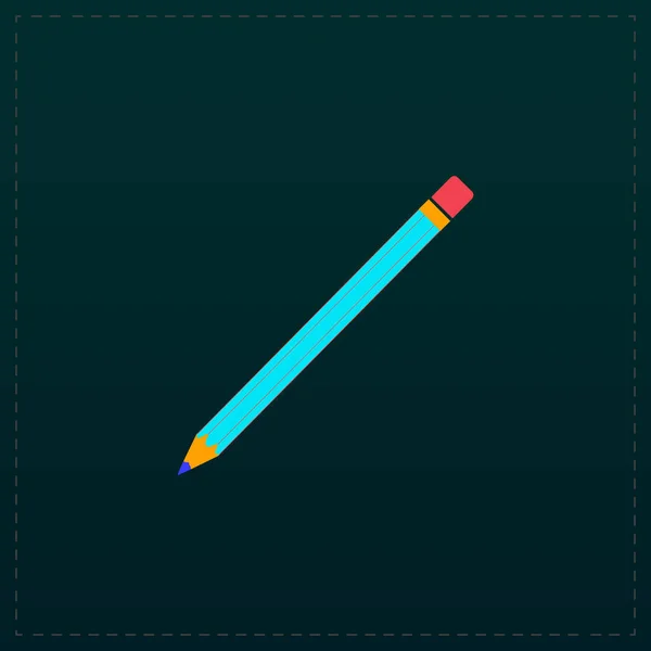 Pencil flat icon — Stock Vector