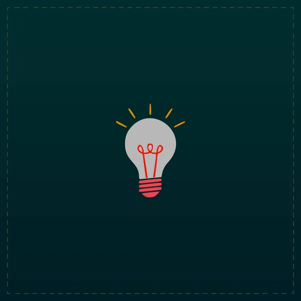 Lampe flach Symbol — Stockvektor