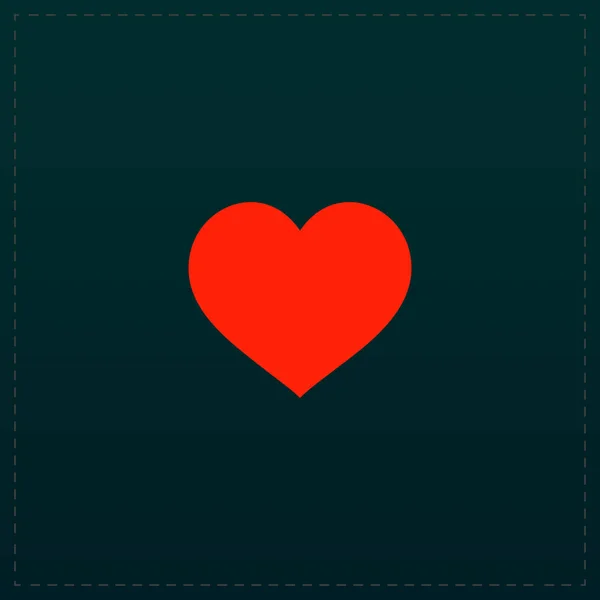 Flat heart icon. — Stock Vector