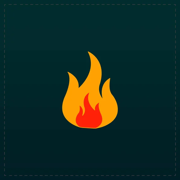 Tűz ikon-vektoros — Stock Vector