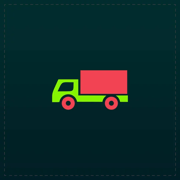 Плоская икона грузовика — стоковый вектор