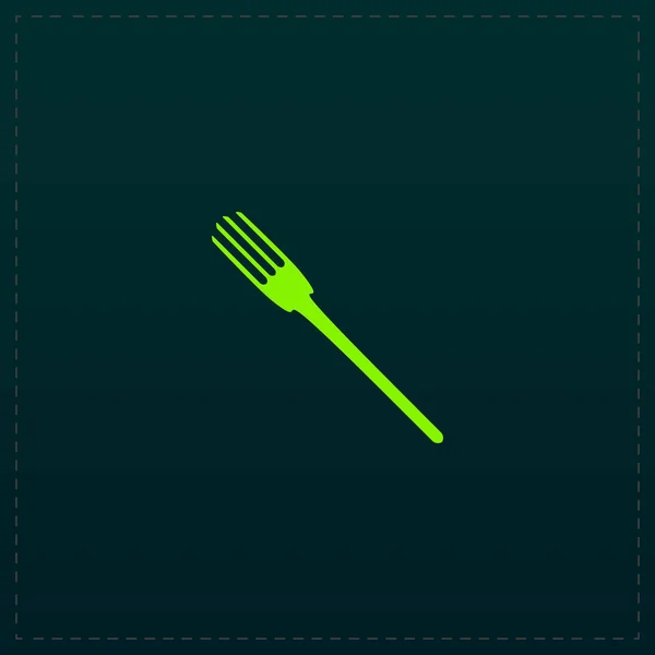 Tenedor icono plano — Vector de stock