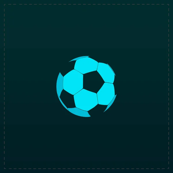Ballon de football - icône plat de football — Image vectorielle