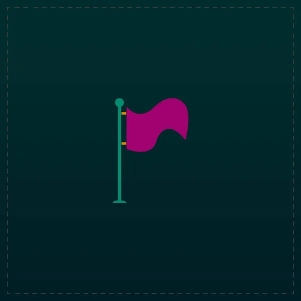 Icona della bandiera. Il simbolo del segnaposto. Stile di design piatto. — Vettoriale Stock