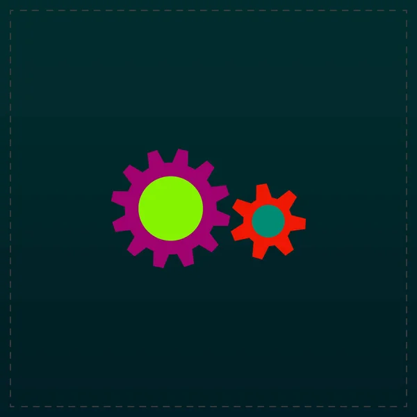 Two gears icon — Stock Vector