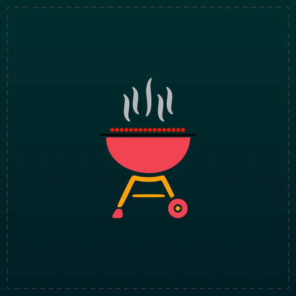 Churrasco grill menu ícone vetor ilustração — Vetor de Stock