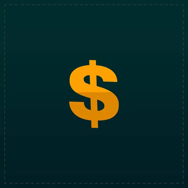 Dollar Single icon. Vector illustration. — Stock Vector