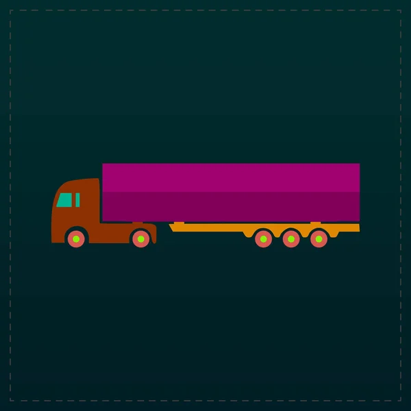 Vector detailed trucks silhouettes — Stock Vector