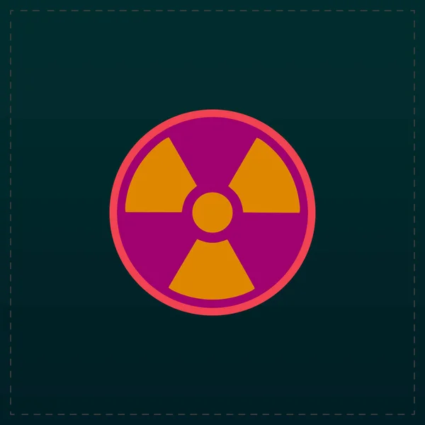 Radyasyon düz simgesi — Stok Vektör