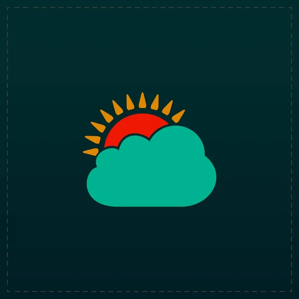 Güneş bulut simgesi — Stok Vektör