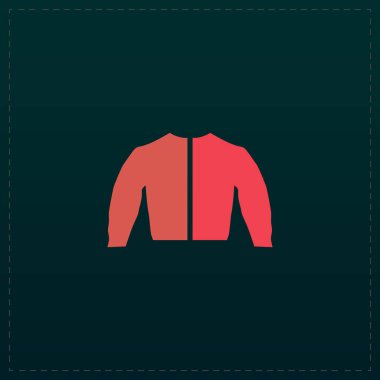 Spor ceket düz simgesi