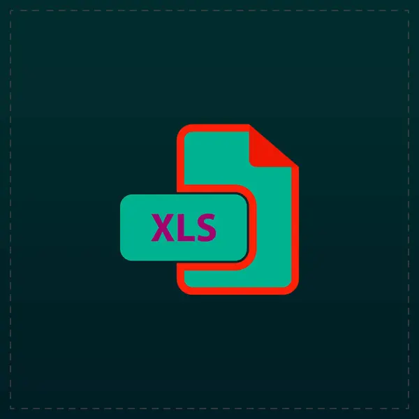 Extensión XLS icono de tipo de archivo de texto — Vector de stock