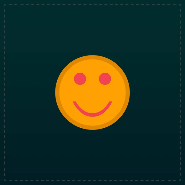 Sorriso ícone plana — Vetor de Stock