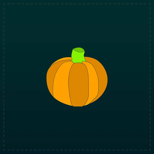 Pumpkin flat icon — Stock Vector