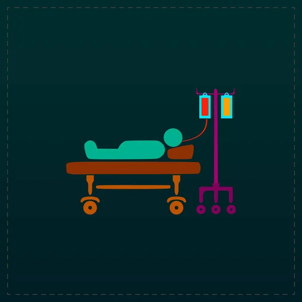 Illustration of Life icons, hospitalized — Stock Vector