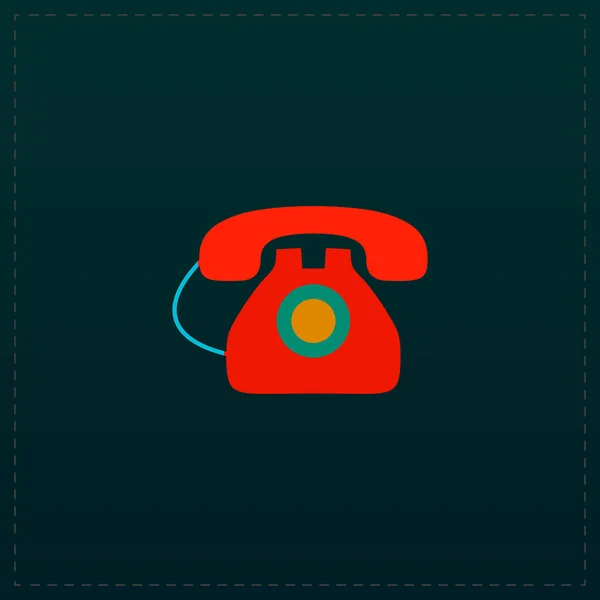 Teléfono de oficina - Vector icono aislado — Vector de stock