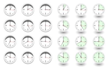 Her saat için saat seti