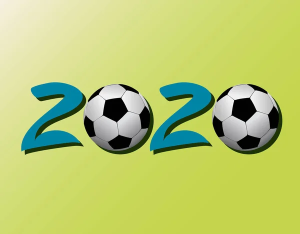 Vector soccer ball on green background — Stock Vector