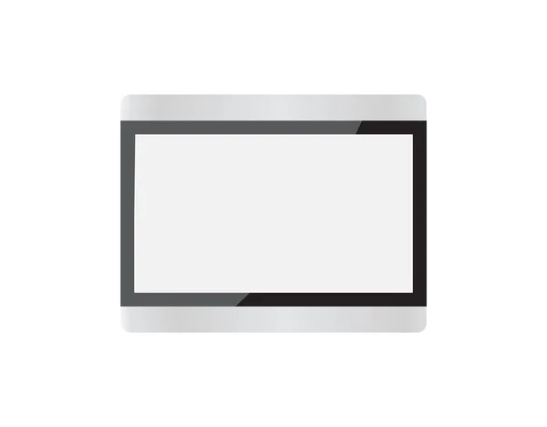 Realistic empty modern horizontal picture frame isolated on white background. — 图库矢量图片