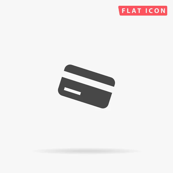 Kreditkarten Flachvektorsymbol Zeichen Glyphen Stil Einfache Handgezeichnete Illustrationen Als Symbol — Stockvektor