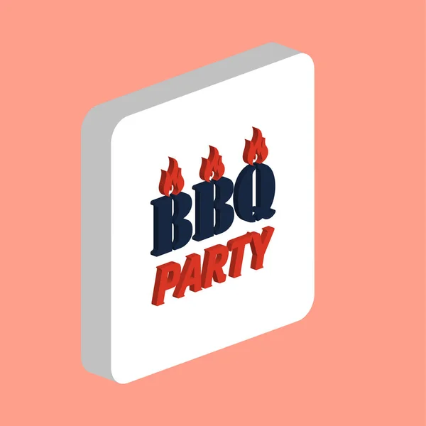 Distressed Bbq Einfaches Vektor Symbol Illustration Symbol Design Vorlage Für — Stockvektor