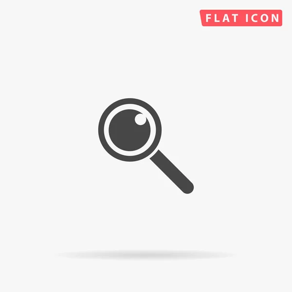 Intense Search Flat Vector Icon Glyph Style Sign Simple Hand — Stock Vector