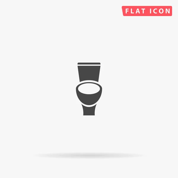 Toilet Vlakke Vector Icoon Glyph Stijl Bord Eenvoudige Handgetekende Illustraties — Stockvector