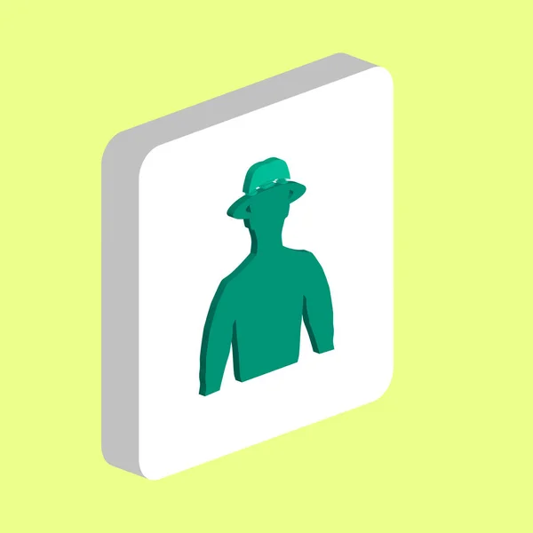 Cowboy Hat Simple Vector Icon Plantilla Diseño Símbolo Ilustración Para — Vector de stock