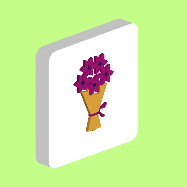 Flower Bouquet Simple Vector Icon Illustration Symbol Design Template Web — Stock Vector