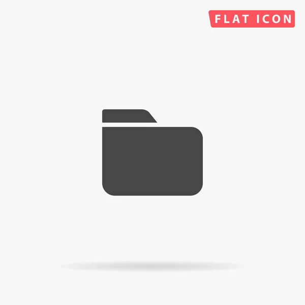 Directory Folder Flat Vector Icon Ознака Стилю Гліф Символ Зображення — стоковий вектор