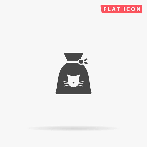 Cat Bag Ícone Vetorial Plana Sinal Estilo Glyph Símbolo Ilustrações —  Vetores de Stock