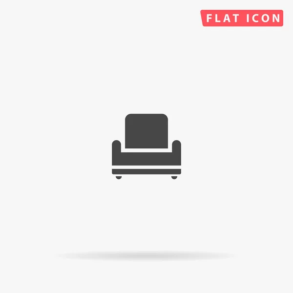 Fauteuil Vlakke Vector Icoon Glyph Stijl Bord Eenvoudige Handgetekende Illustraties — Stockvector