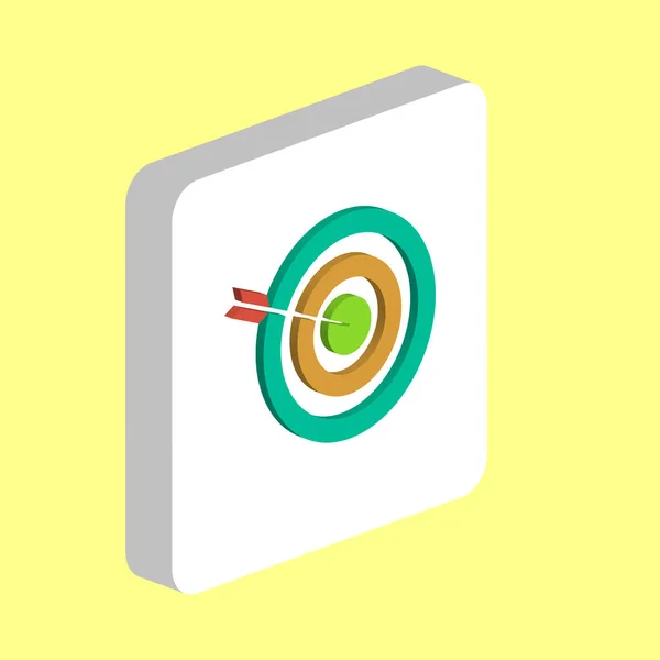 Bullseye Target Icono Vector Simple Plantilla Diseño Símbolo Ilustración Para — Vector de stock